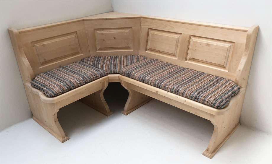 Eckbank Lindau 125/165 mit Truhen aufklappbar, Polsterplatte Salzburg MU