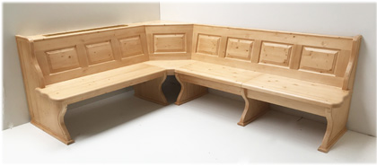 Eckbank Lindau 195/240 , Ablagenverbreiterung, Heizungsgitter , 1 Truhe aufklappbar