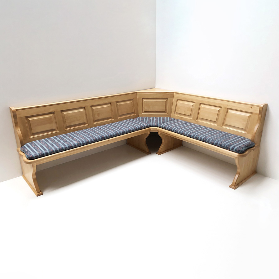 Eckbank Lindau 240/195 cm, Polstersatz Platte Waidhaus blau