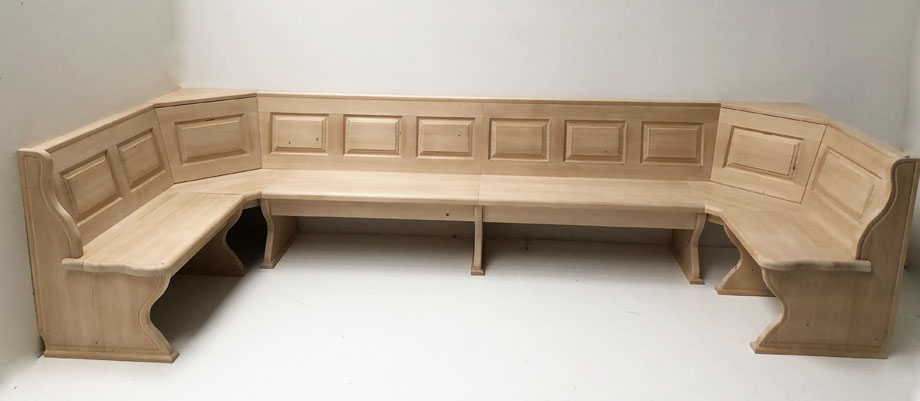 Eckbank Lindau U-Bank 160/360/130 cm , Truhen, Ecken aufklappbar , nach Maß