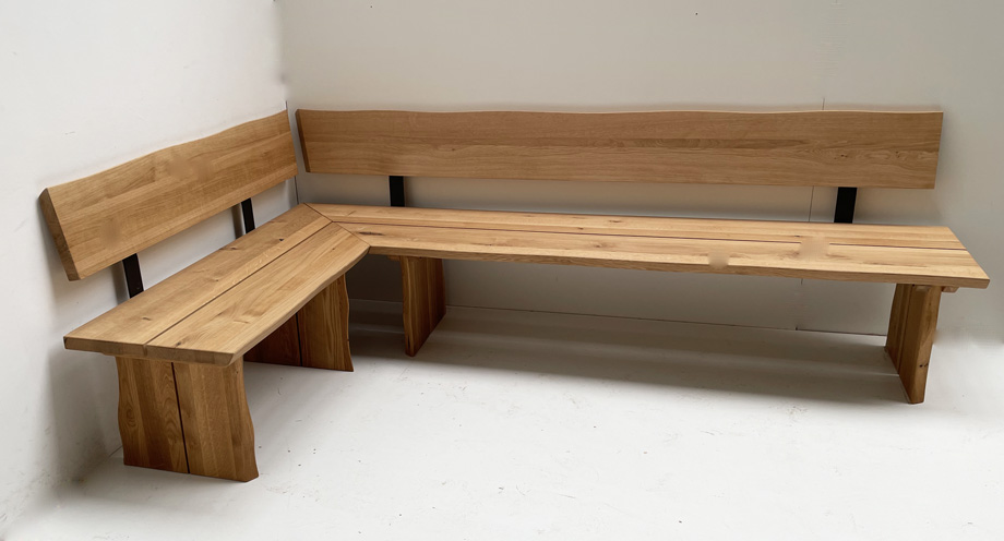 Eckbank Baumbank Oviedo, Sondermaß !! 150/250  cm Wildeiche massiv, Sondermaße lieferbar !