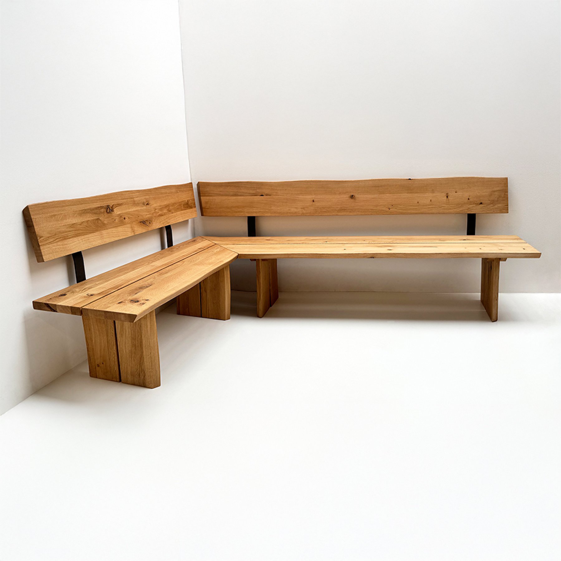 Eckbank Baumbank Oviedo, Sondermaß !! 170/250 cm Wildeiche massiv, Sondermaße lieferbar !