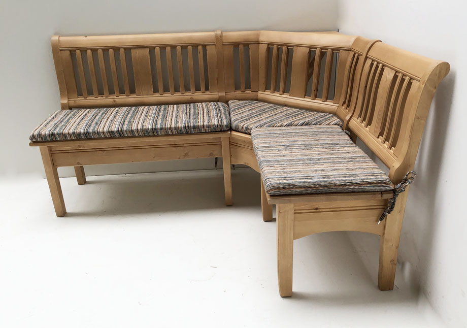 Eckbank Provence Sondermaß 165/130 mit Truhe, Polster lose genäht