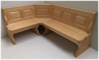 Eckbank Lindau 165/195  mit Truhen aufklappbar