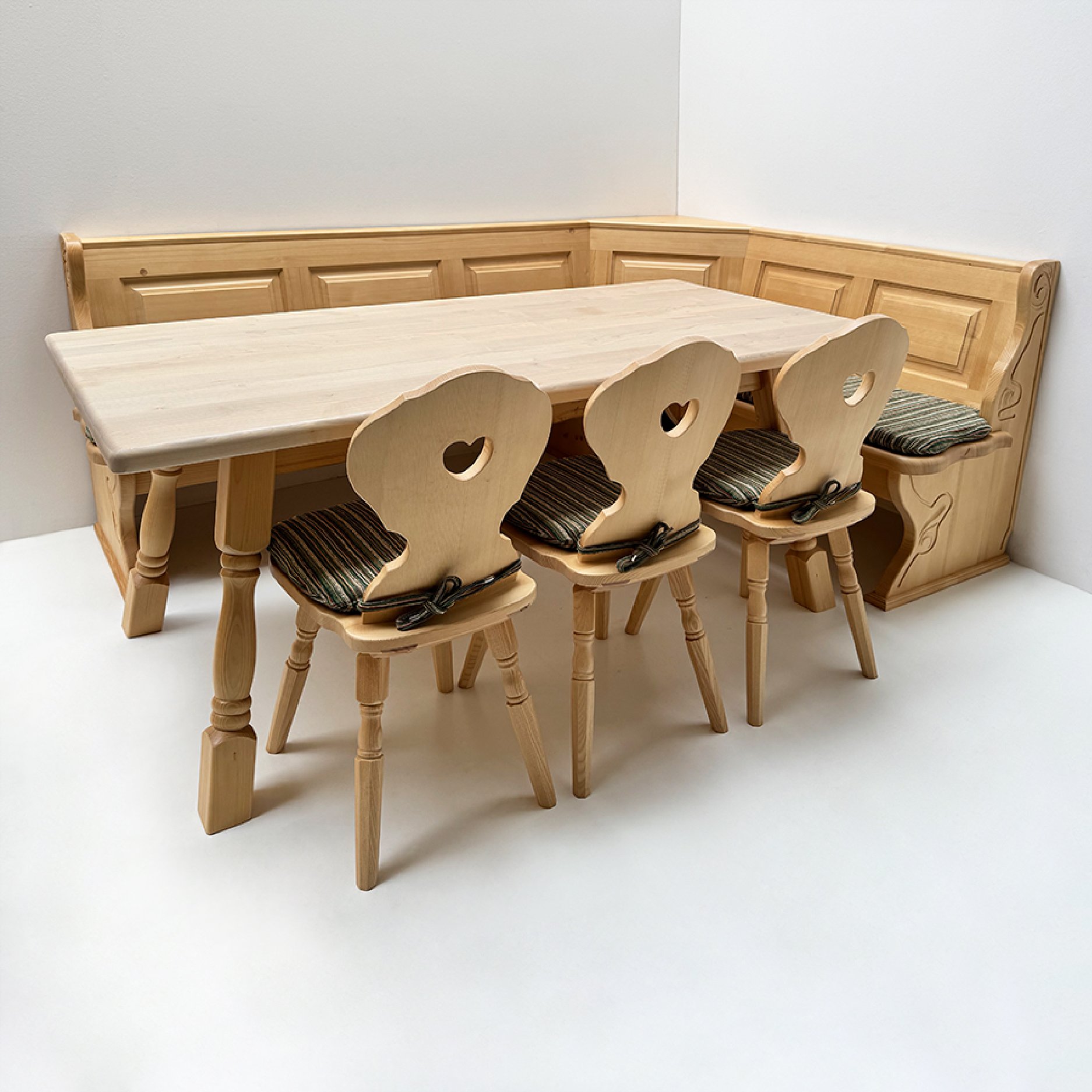 Eckbankgruppe LINDAU 230/165, Truhen, Höhenkürzung, Tisch 4510-Amberg 90/180, Munich, TS-3026