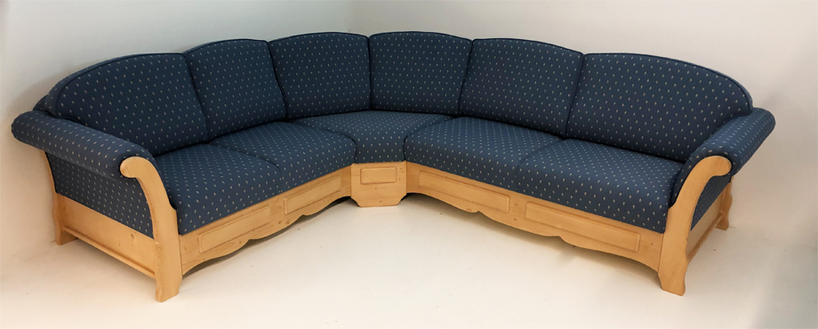 Sofa Ecksofa Sterzing, 242/272 cm Kundl blau