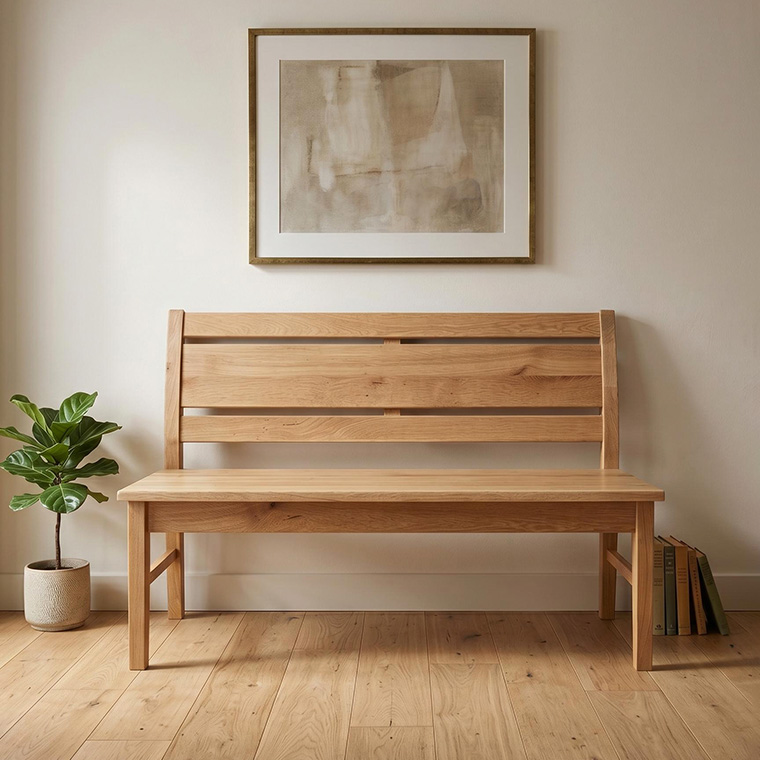 Einzelbank ISEO 120 cm Wildeiche lackiert