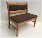 Einzelbank ISEO Wildeiche mit Rückenpolster, Sondermodell