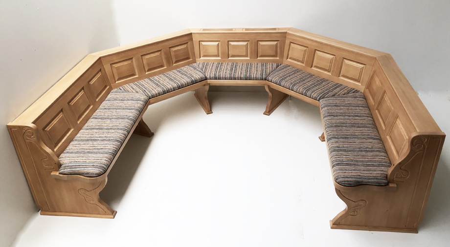 Erkerbank Lindau Anfertigung, Sondermaß nach Schablonen