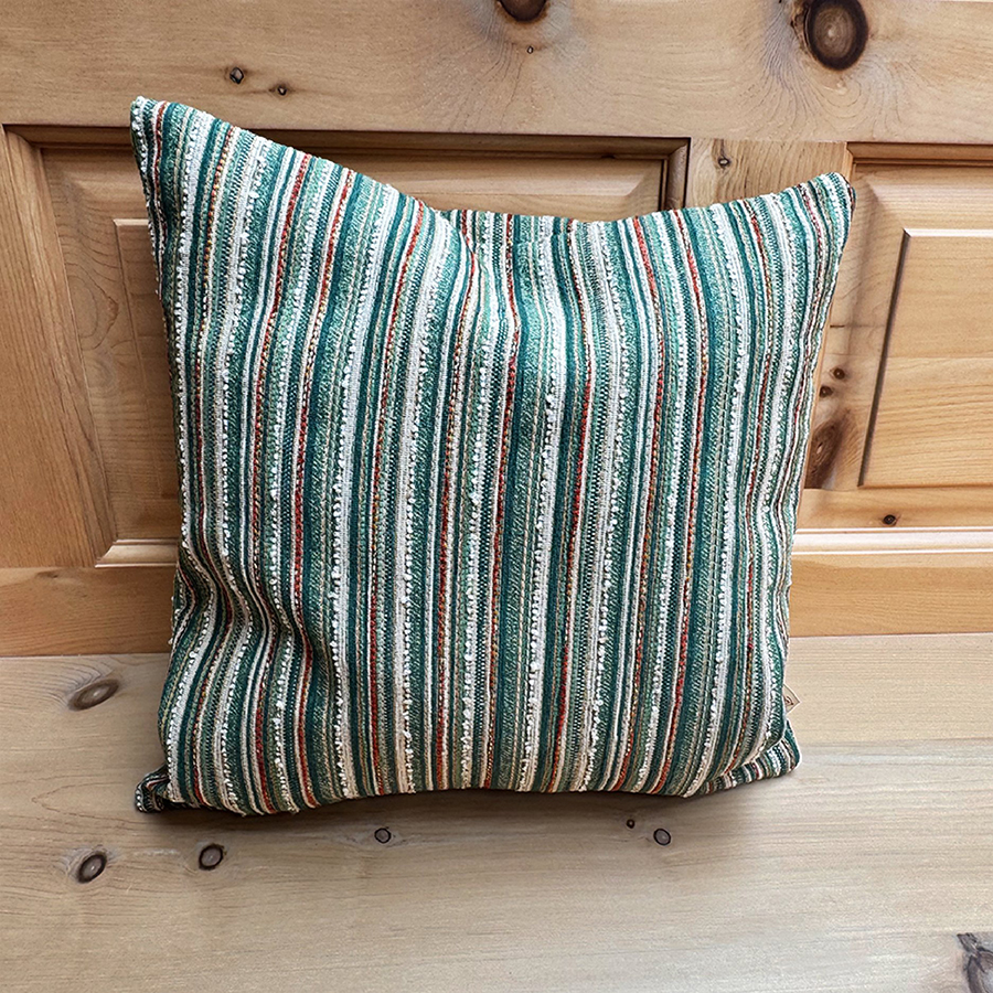 Federkissen, Kissen genäht  40/40 cm mit Reißverschluss, Stoff Landleben TS-3026