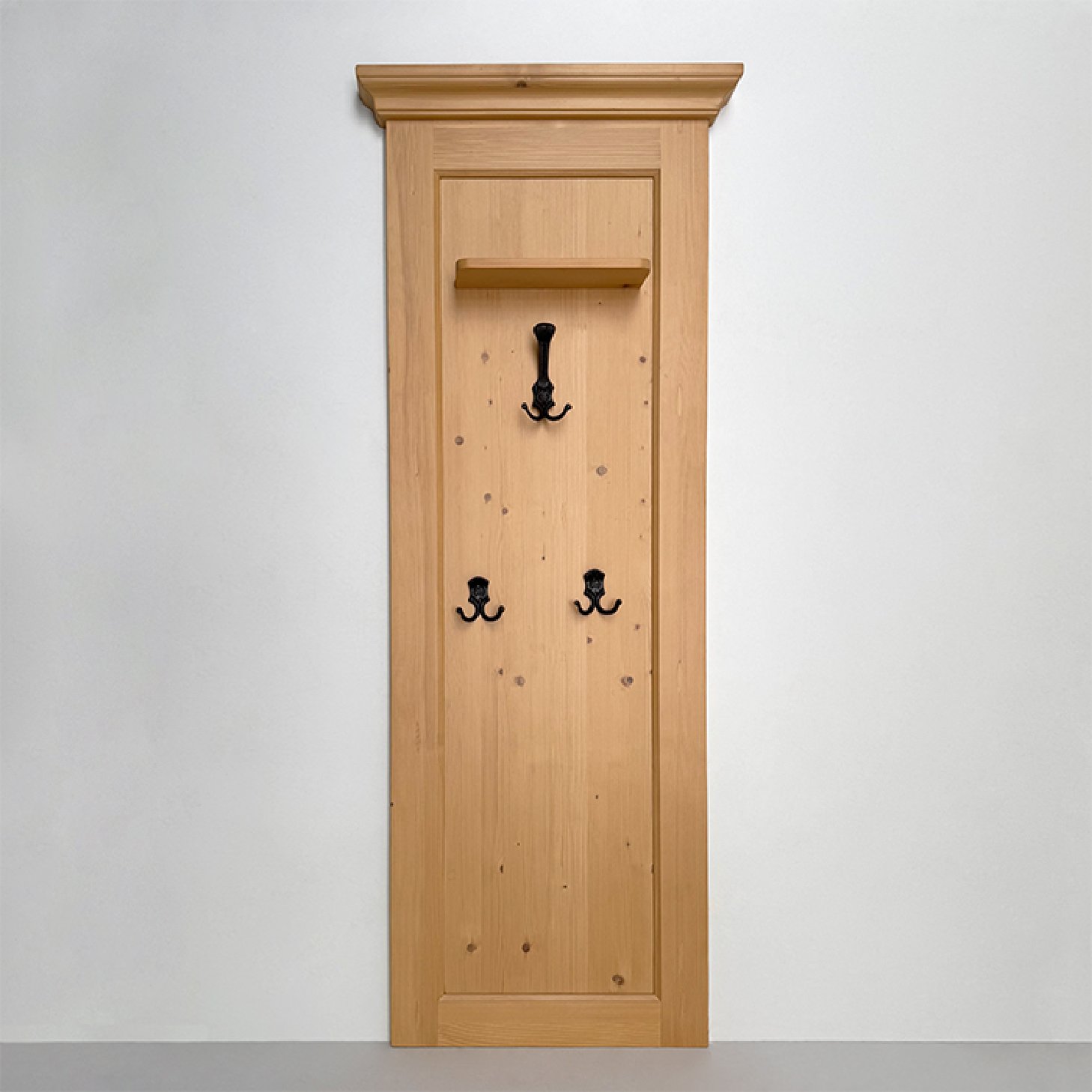 Wandpaneel 70/185 cm, Wandverkleidung Füssen, Garderobenpaneel, nach Maß, Haken 05-56AAL1, 05-57AAL1