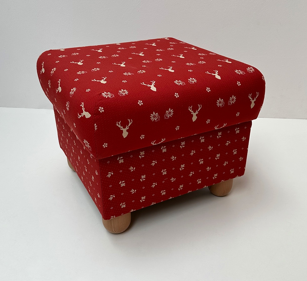 Hocker ANTON, Landleben Hirsch rot TS-3001, TS-3011