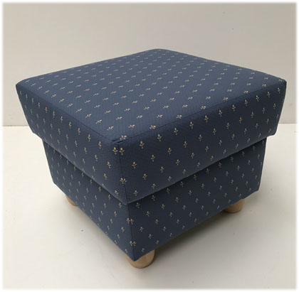 Polsterhocker ANTON, Kundl blau