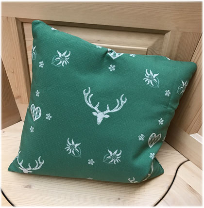 Federkissen, Kissen genäht  40/40 cm mit Reissverschluss, Stoff Edelweiss AF-74855-4