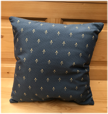 Federkissen, Kissen genäht  40/40 cm, Kundl blau, 38 Lagerstoffe preisgleich !