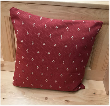 Federkissen, Kissen genäht  40/40 cm, Kundl rot, 38 Lagerstoffe preisgleich !