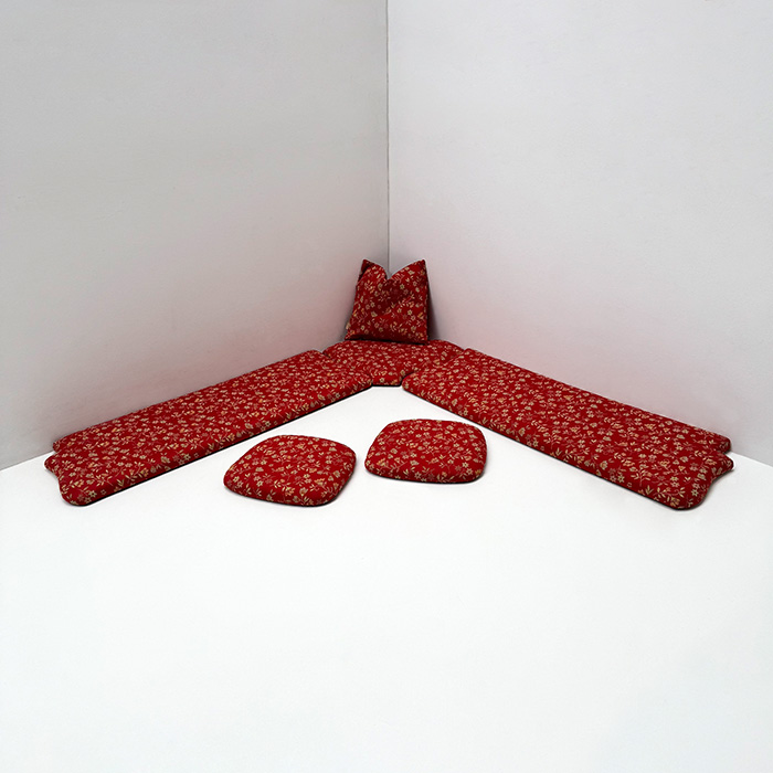 Kissensatz Polsterplatte Eckbankgruppe Landau, Mülheim rot, 38 Lagerstoffe preisgleich