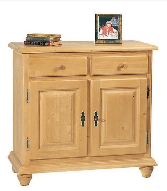 Kommode Füssen 2 Türen u. 2 Schubfächer, Holzknöpfe