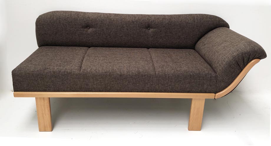 Küchencouch MORIZ, Sitzhöhe erhöht um 9 cm! Kopfteil rechts, Natura 804 braun, 38 Lagerstoffe !!!