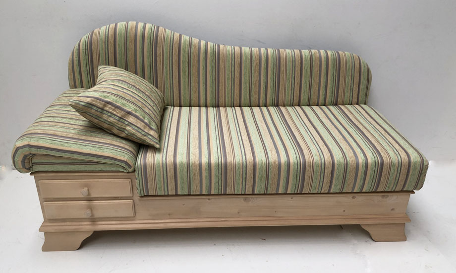 Kurzsofa Liege Chiemgau, Sonderlänge 170 cm, Edmonton grün, 38 Lagerstoffe preisgleich