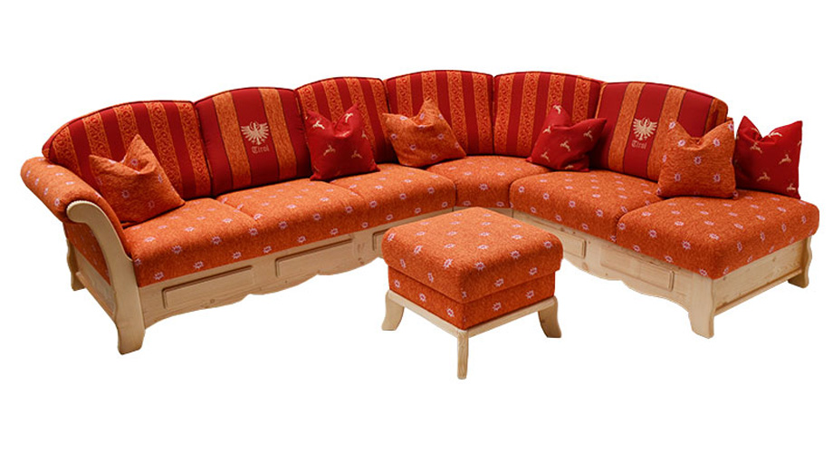 Sofa Ecksofa Sterzing 297/230 Brosche 50 Tirol 50 - Landhausmöbel