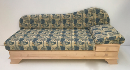 Sofa Liege Chiemgau München blau, Auslaufstoff !