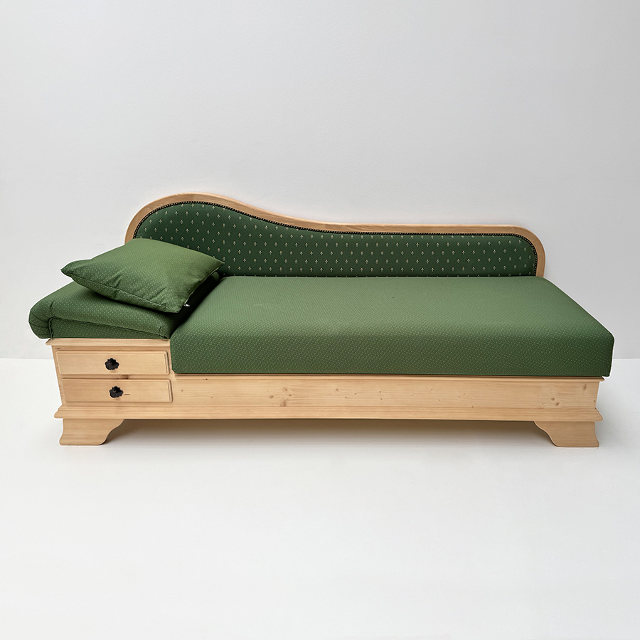 Sofa Liege Garmisch, Stoffkombination, Kundl grün, Wels grün