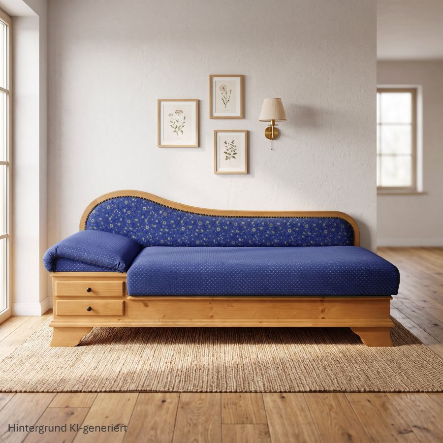 Sofa Liege Garmisch Bormio blau TS-7763, TS-7773