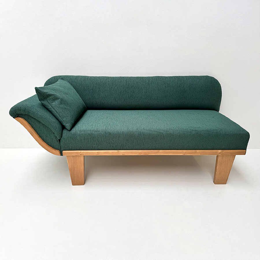 Küchencouch MORIZ, Sitzhöhe 50 cm, Kopfteil links, Antik hell, kleur 1, Waidhofen grün