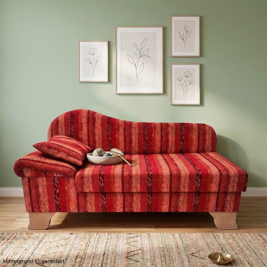 Küchenliege Polsterliege Rosenheim, Sonderlänge 175 Sitzhöhe 50 cm, Kopfteil links, Pocking bordeaux