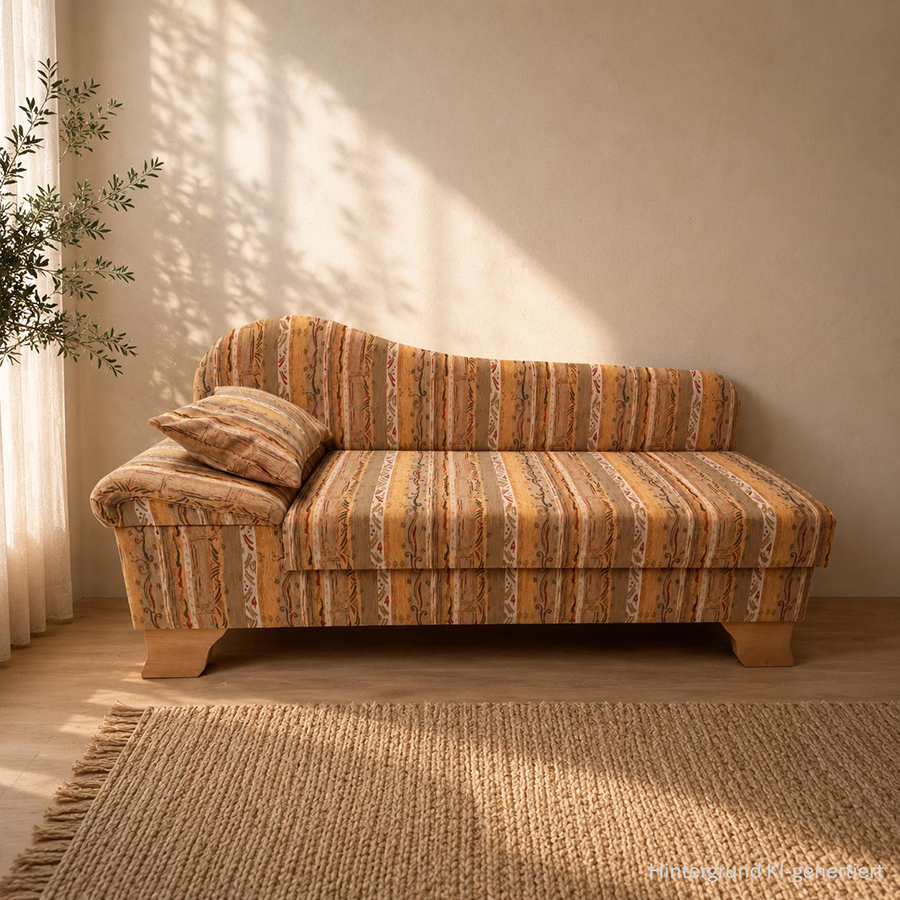 Küchenliege Polsterliege Rosenheim, Sitzhöhe 50 cm, Kopfteil links, verstellbar, Pocking beige
