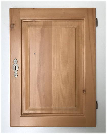 Möbeltüre Massivline nach Maß, 59,5/43,0 cm, DIN Rechts, Schloß, Kasette abgeplattet