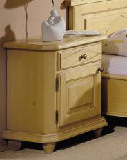 Nachtkommode Nachtkästchen Trient-Mozart links, mit Raute, Rosner Hartwachs