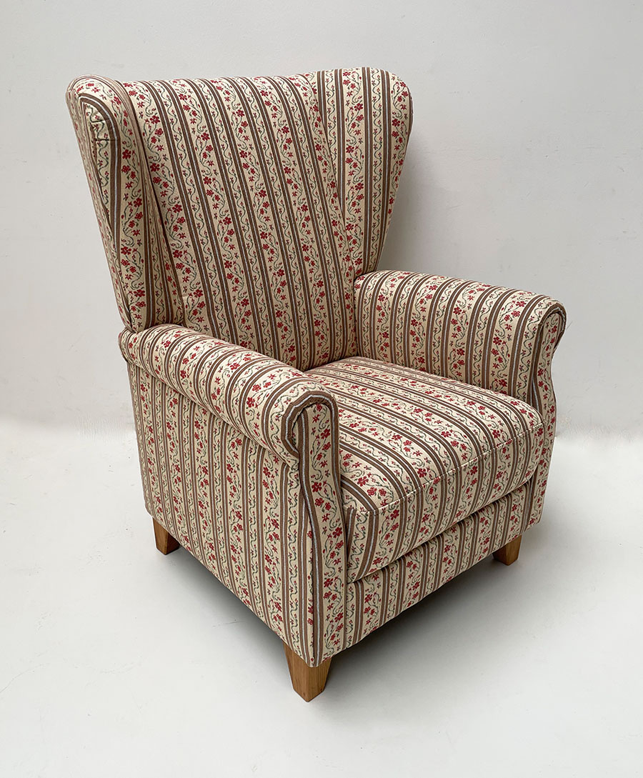 Ohrenbackensessel Davos, Modell  440-60, Stoff Waidhaus beige