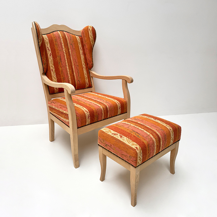 Sessel Inzell mit Hocker Aktionsangebot, Pocking terra, 38 Lagerstoffe preisgleich