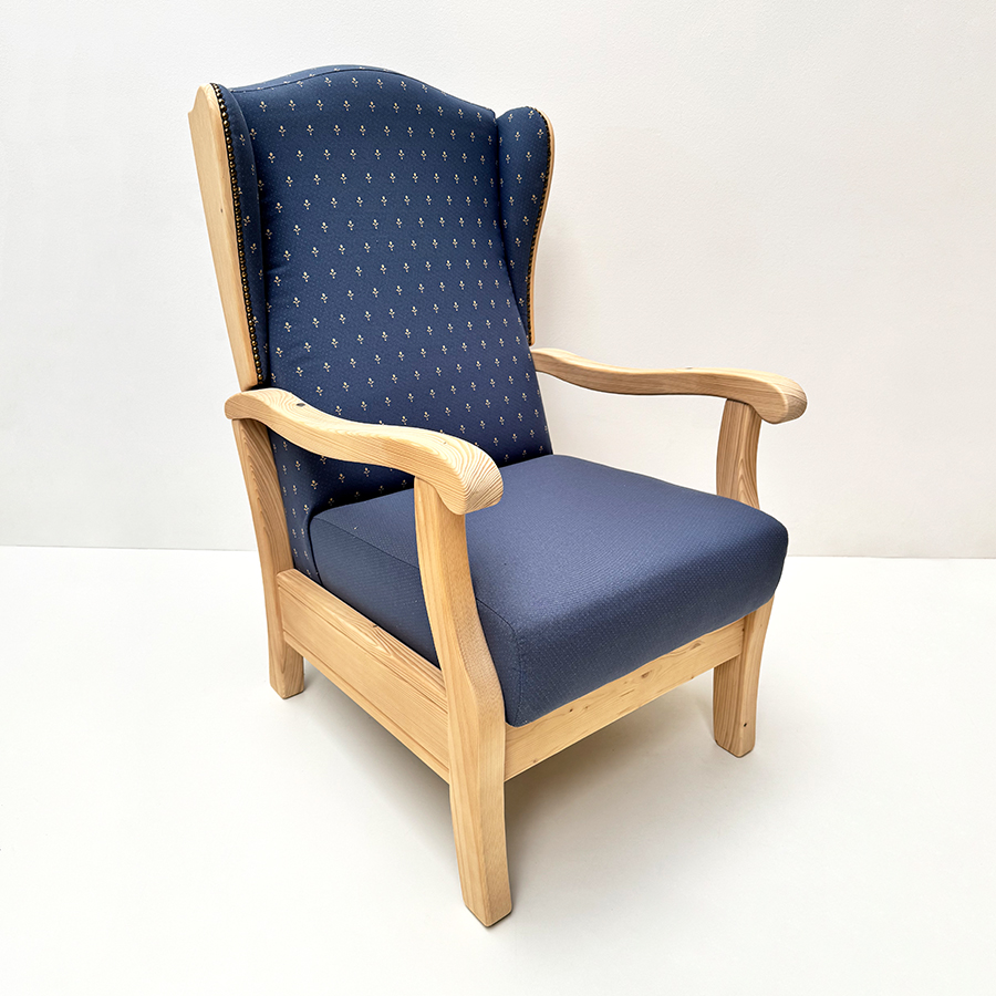 Fernsehsessel TV-Sessel Inzell o Funktion, Rücken Kundl blau, Sitz Wels blau