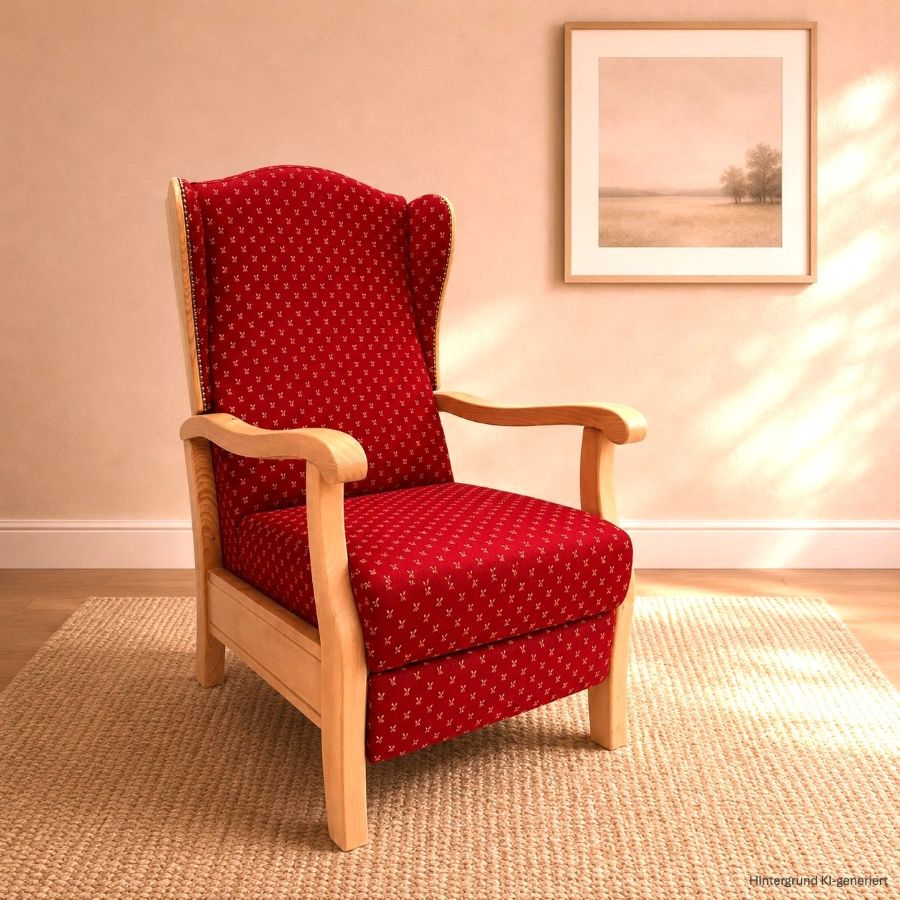 Fernsehsessel TV-Sessel Inzell, Ohrenbackensessel, Stoff TS-1676