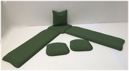 Kissensatz Polsterplatte Eckbankgruppe Amberg groß 185/185, Kundl grün, 38 Lagerstoffe preisgleich