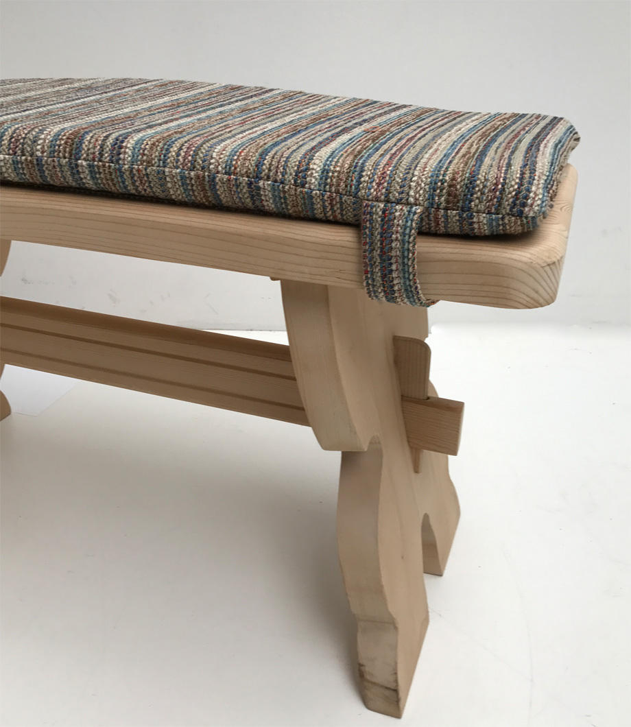 Kissen genäht Vorbank groß, mit Laschen, Salzburg MU, TS-2148, 38 Lagerstoffe preisgleich