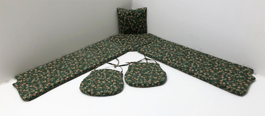 Kissensatz genäht Eckbankgruppe Landau, Mülheim grün, 38 Lagerstoffe preisgleich
