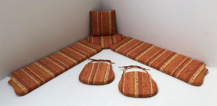 Kissensatz genäht Eckbankgruppe Landau, Pocking terra, 38 Lagerstoffe preisgleich