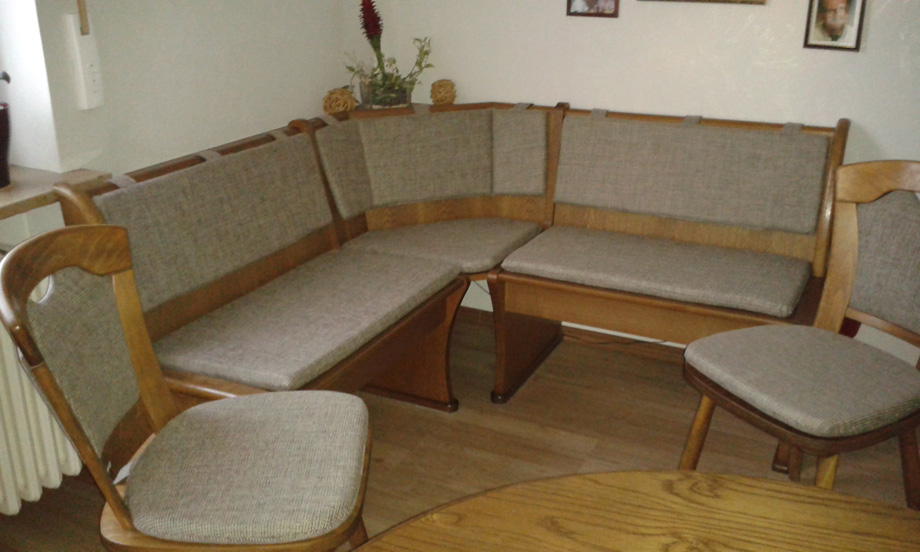 Polstersatz EKA Eckbankgruppe Sitz- Rückenkissen, Stuhlpolster genäht