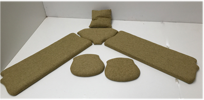 Kissensatz Polsterplatte Eckbankgruppe Landau, Natura grün, 38 Lagerstoffe preisgleich