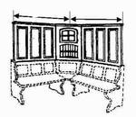 Aufpreis, Türe mit Holzgittergeflecht, für Wandver