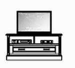 TV-Kommode , 1 Lade mit Vollauszug , inkl. Videoei