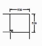 Ecklösung 90° , ohne Korpuselement , Bei dieser Va