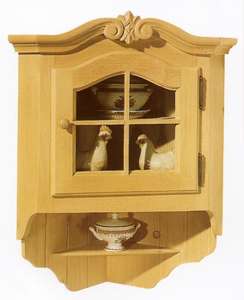 Eckhänger Amberg groß, Holzsprossen, Holzknopf, Eckkastl Eck Hängeschrank Eckkästchen