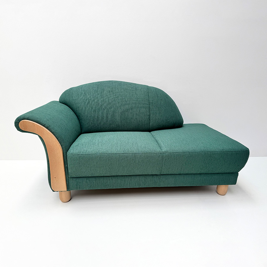 Recamiere Kurzsofa Davos 440-36 Armlehne links fest, 160 cm, Stoff Waidhofen uni grün