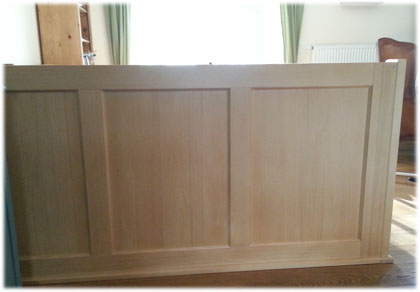 Rückwandverkleidung Eckbank 185 cm, mit Kassetten glatt