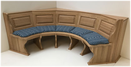 Rundbank Lindau Typ B, Eiche für Rundtisch Durchmesser 110 cm, Schenkelmaß: 155 x 205 cm